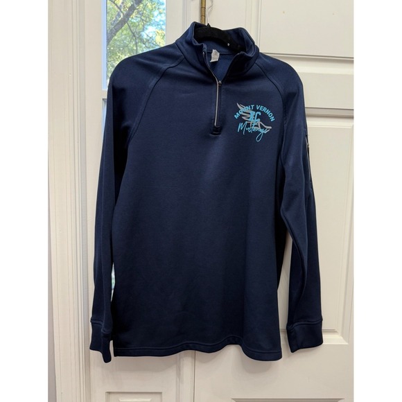 Mount Vernon Mustangs Men's Pullover. Polyester. Navy Blue. Sz M - Picture 3 of 16